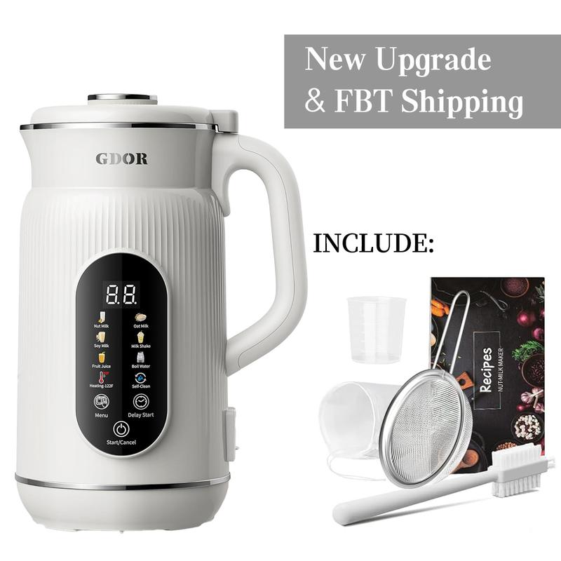 8-in-1 Multifunctional Automatic Nut Milk Machine&Coffee Maker, 32oz Auto Self-Cleaning, Delay Start, Keep Warm, Boil Water