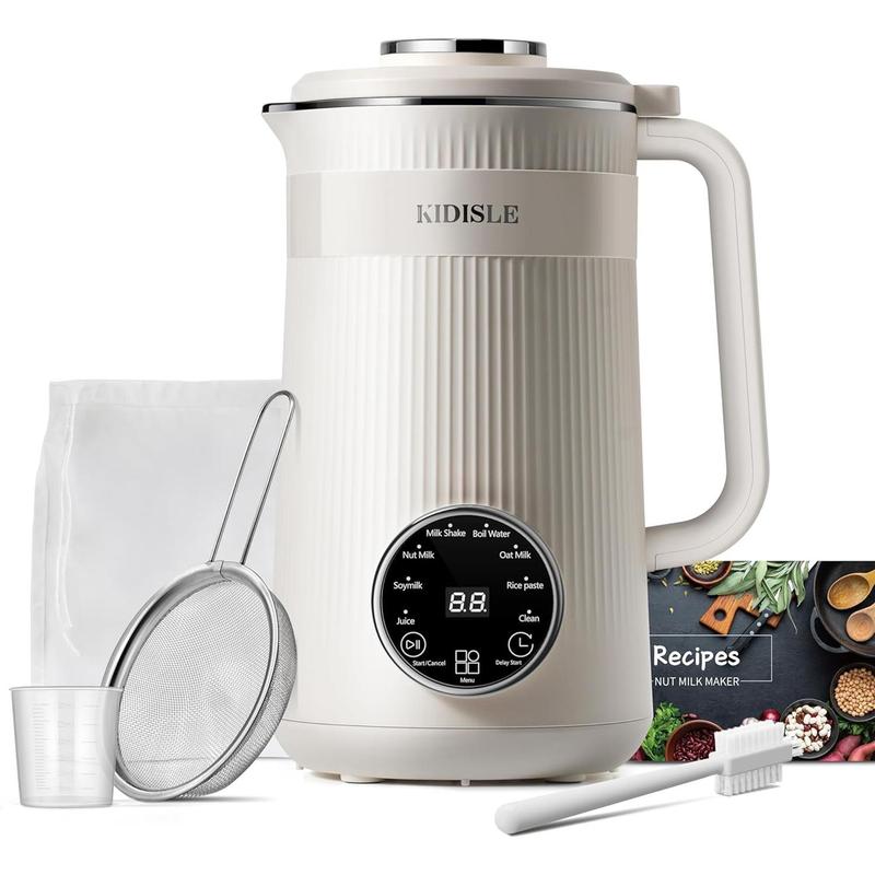 8-in-1 Multifunctional Automatic Nut Milk Machine&Coffee Maker, 32oz Auto Self-Cleaning, Delay Start, Keep Warm, Boil Water