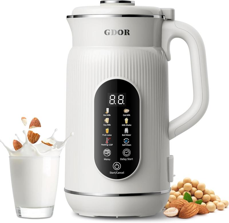 8-in-1 Multifunctional Automatic Nut Milk Machine&Coffee Maker, 32oz Auto Self-Cleaning, Delay Start, Keep Warm, Boil Water
