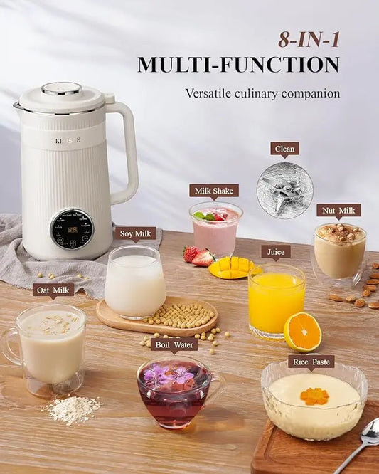 8 in 1 Nut Milk Maker and Coffee Machine | 32oz Self Cleaning, Delay Start, Keep Warm, Stainless Steel